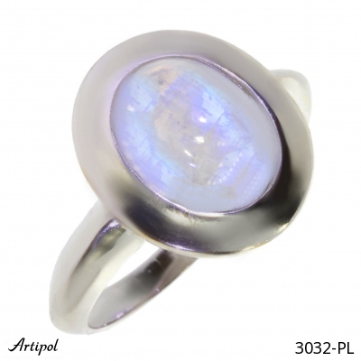Ring 3032-PL with real Rainbow Moonstone