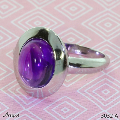 Ring 3032-A with real Amethyst