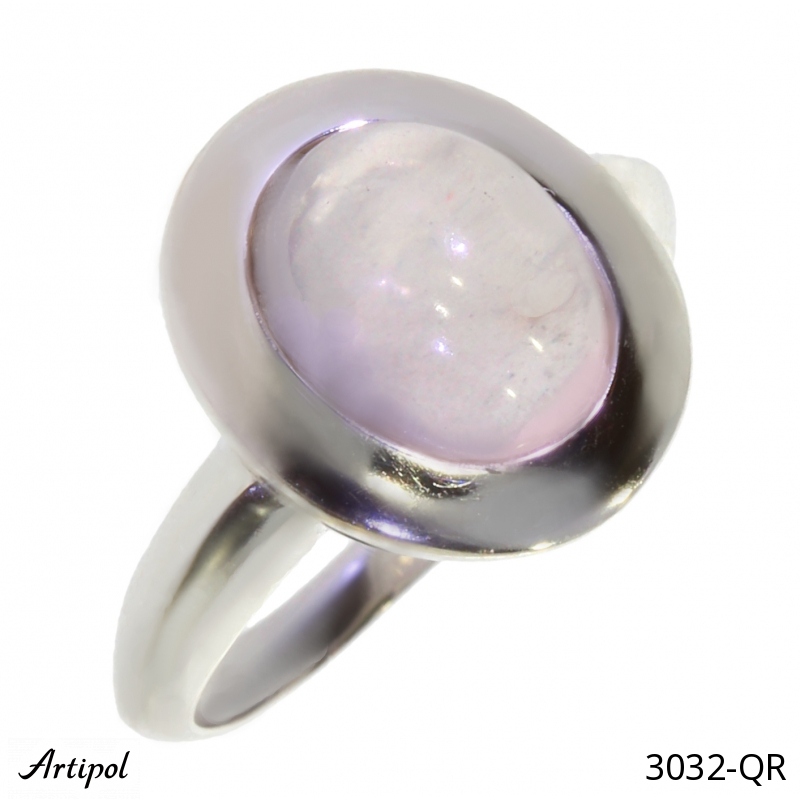 Ring 3032-QR with real Rose Quartz
