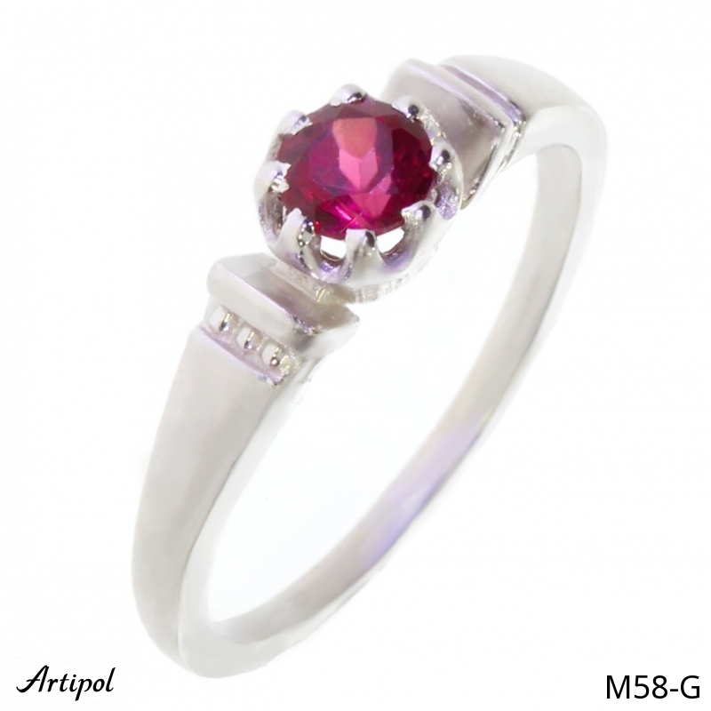 Ring M58-G mit echter Granat