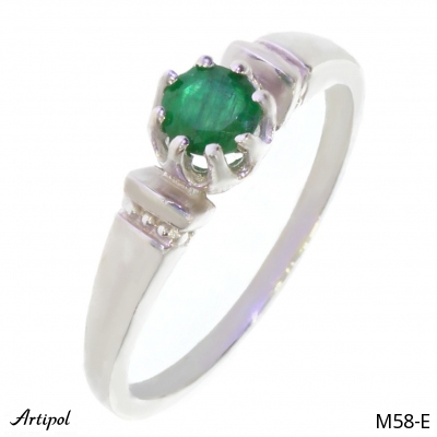 Ring M58-E with real Emerald
