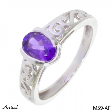 Ring M59-AF with real Amethyst