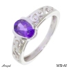 Ring M59-AF with real Amethyst