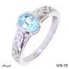 Ring M59-TB with real Blue Topaz