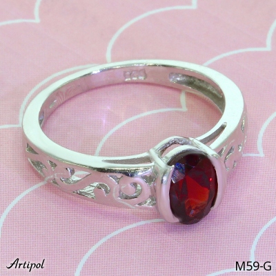 Ring M59-G with real Garnet