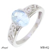 Ring M59-AQ with real Aquamarine