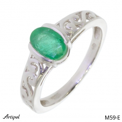 Ring M59-E with real Emerald