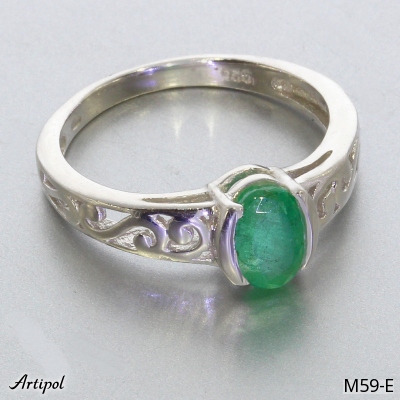 Ring M59-E with real Emerald