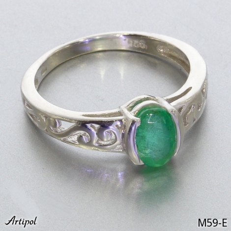 Ring M59-E with real Emerald