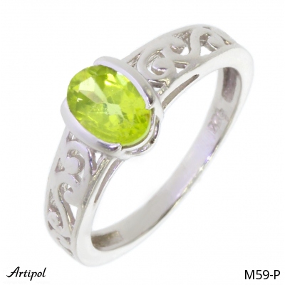 Ring M59-P with real Peridot