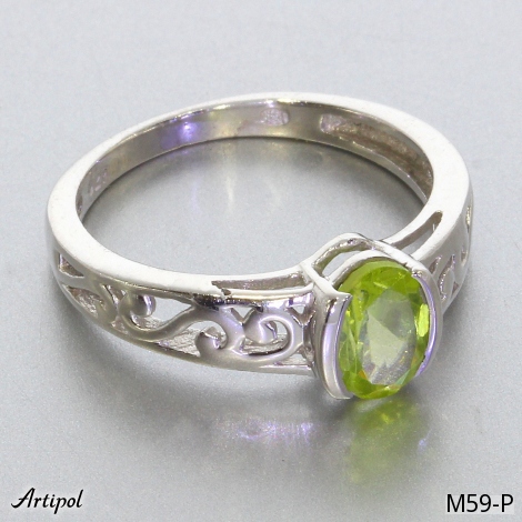 Ring M59-P with real Peridot
