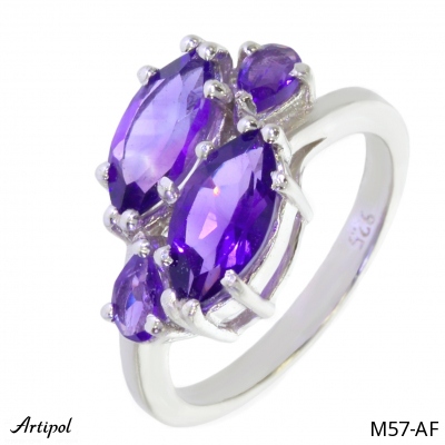 Ring M57-AF with real Amethyst