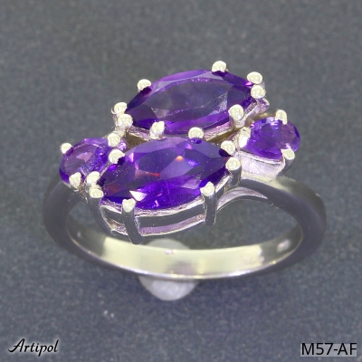 Ring M57-AF with real Amethyst