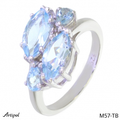 Ring M57-TB with real Blue topaz