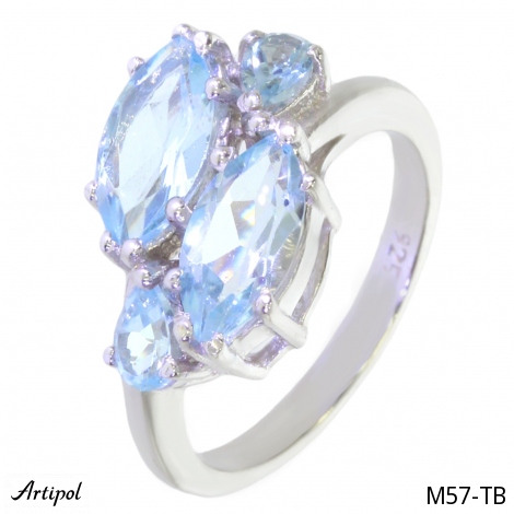 Bague M57-TB en Topaze bleue véritable