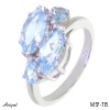Ring M57-TB with real Blue Topaz