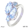 Ring M57-TB with real Blue topaz