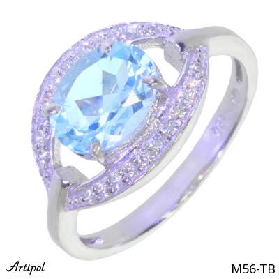 Ring M56-TB with real Blue topaz