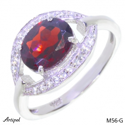 Ring M56-G with real Garnet