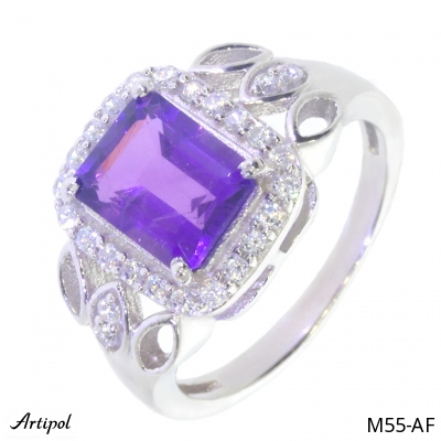 Ring M55-AF with real Amethyst