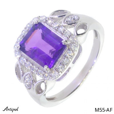 Ring M55-AF with real Amethyst