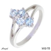 Ring M60-TB with real Blue topaz
