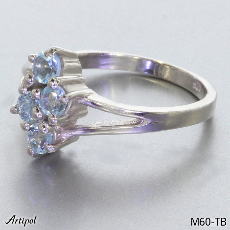 Bague M60-TB en Topaze bleue véritable
