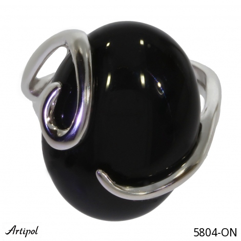 Ring 5804-ON mit echter Schwarzem Onyx