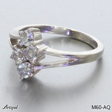 Ring M60-AQ mit echter Aquamarin