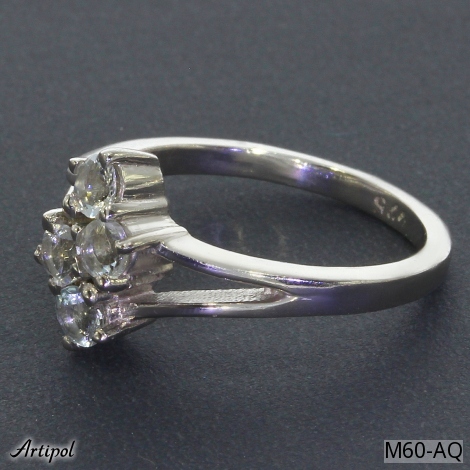 Ring M60-AQ with real Aquamarine