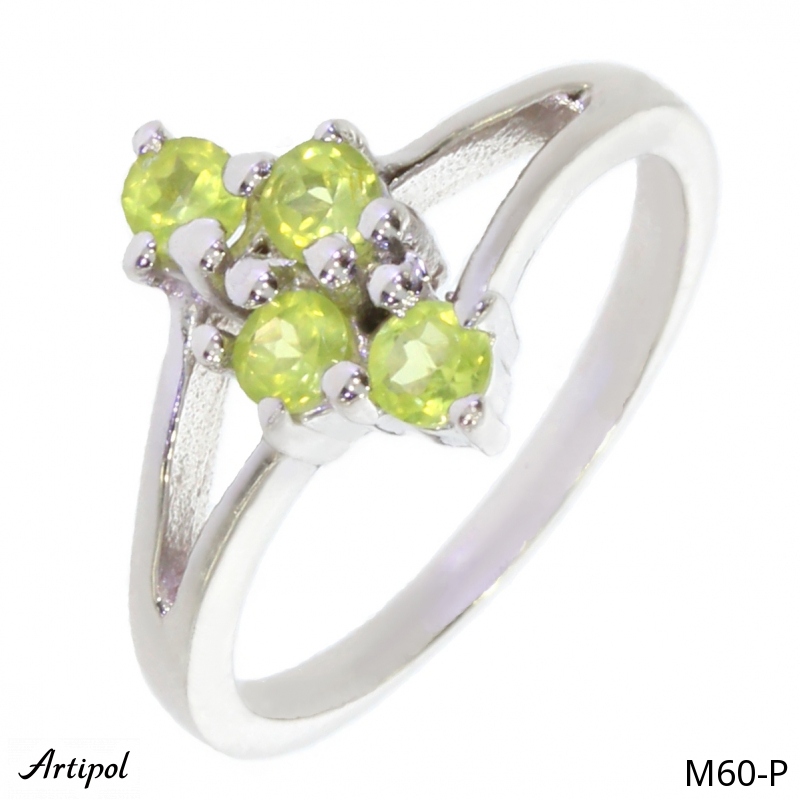 Ring M60-P with real Peridot