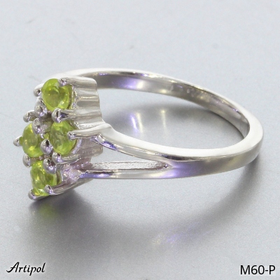 Ring M60-P with real Peridot