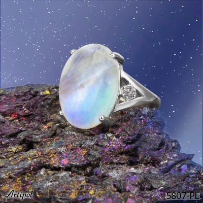 Ring 5807-PL with real Moonstone