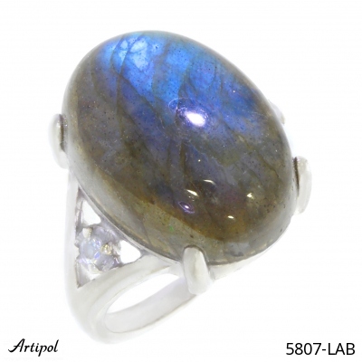 Ring 5807-LAB with real Labradorite