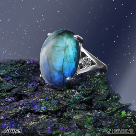 Bague 5807-LAB en Labradorite véritable