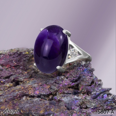 Ring 5807-A with real Amethyst