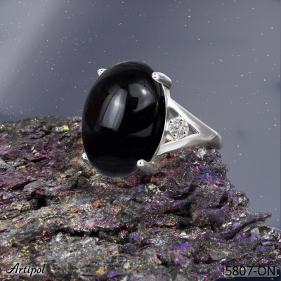 Ring 5807-ON mit echter Schwarzem Onyx