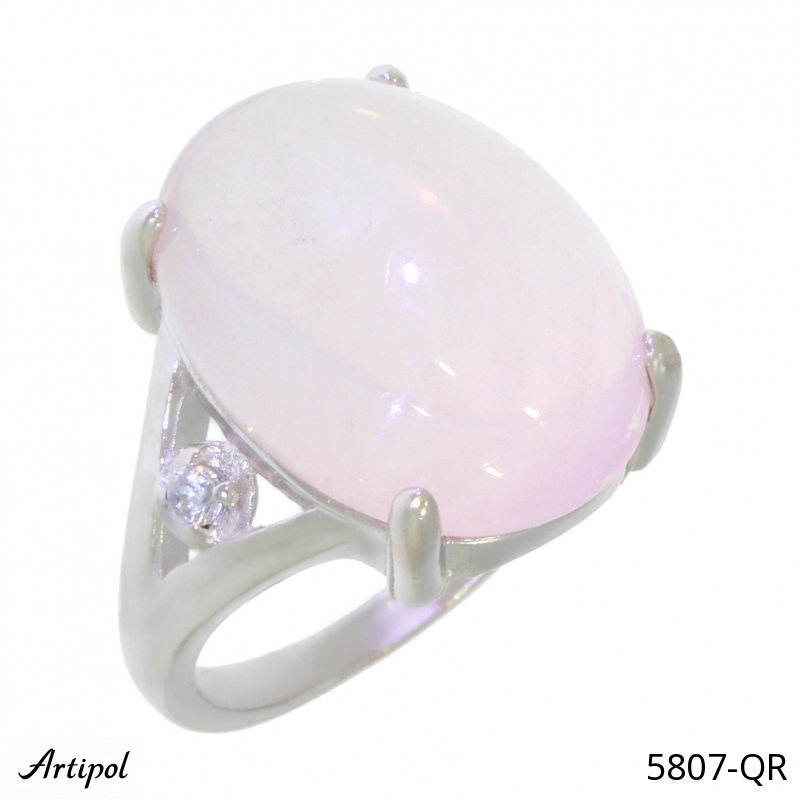 Bague 5807-QR en Quartz rose véritable