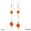 Earrings E3008-B with real Amber