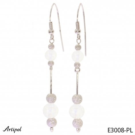 Kolczyki E3008-PL z Kamieniem księżycowym