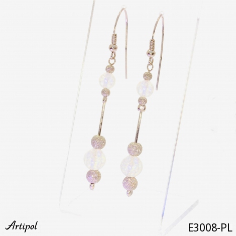Earrings E3008-PL with real Moonstone