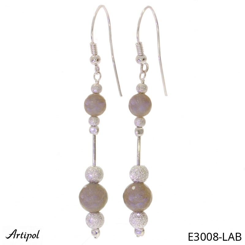 Boucles d'oreilles E3008-LAB en Labradorite véritable