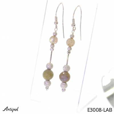 Earrings E3008-LAB with real Labradorite