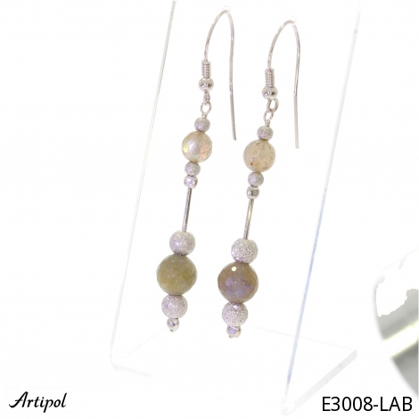 Boucles d'oreilles E3008-LAB en Labradorite véritable