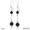 Earrings E3008-ON with real Black Onyx