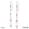 Earrings E3008-QR with real Rose Quartz
