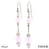 Earrings E3008-QR with real Rose quartz