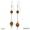 Earrings E3008-OT with real Tiger's eye