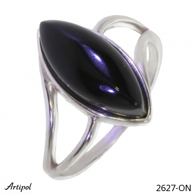 Bague 2627-ON en Onyx noir véritable