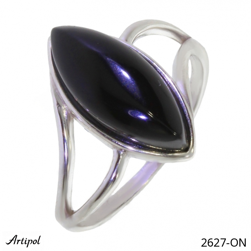 Bague 2627-ON en Onyx noir véritable